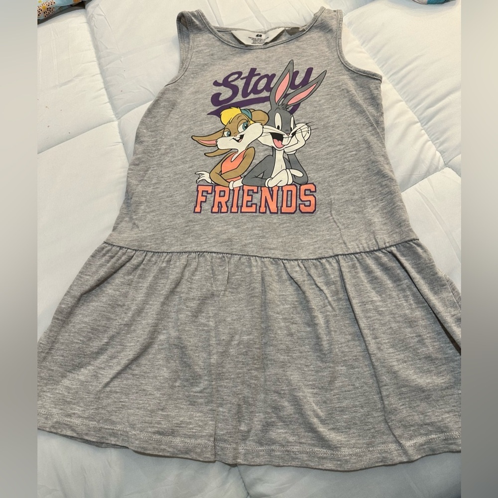 H&M Gray Girls Bugs Bunny Dress 5T